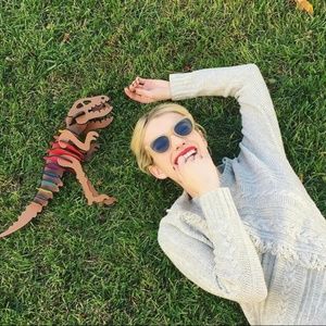 Madewell Merino Wool Cable Knit Fringe Sweater